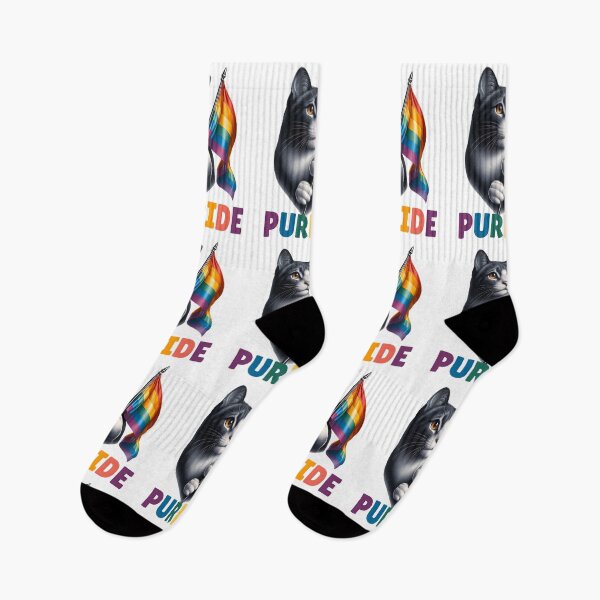 Item preview, Cute Purr-ide Cat with Pride Flag. Celebrate Lgbtq+ rights. designed and sold by Unitepeople.