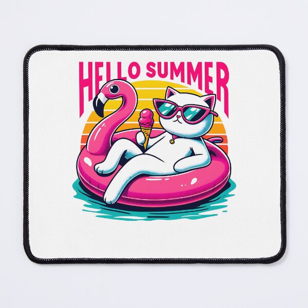 Item preview, Hello summer v2 - Funny Summer Cat designed and sold by Kidzz.