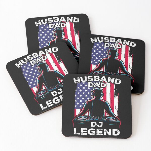 Item preview, Mens American Flag Husband Dad DJ Legend Father's Day 4th of July Music Player Sound Retro Father's Day Gift idea for Dad day designed and sold by JUSTBEELEGANT.