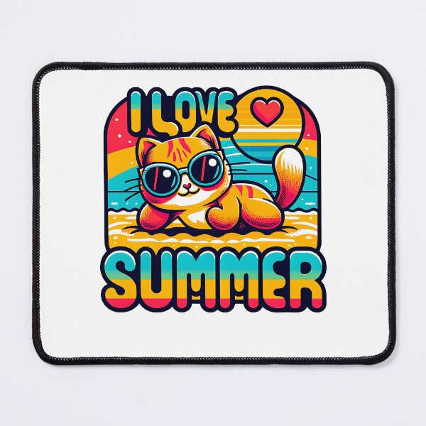 Item preview, I love summer - Funny Summer Cat designed and sold by Kidzz.