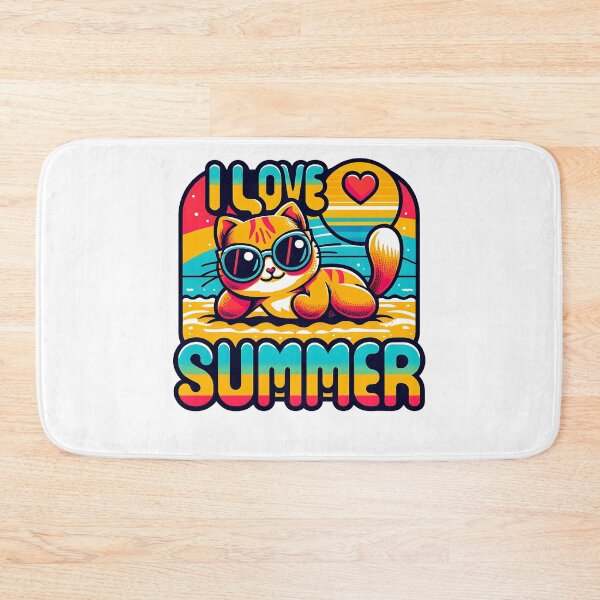 Item preview, I love summer - Funny Summer Cat designed and sold by Kidzz.