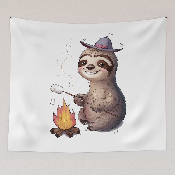 Item preview, campfire sloth,funny sloth  designed and sold by venavar.