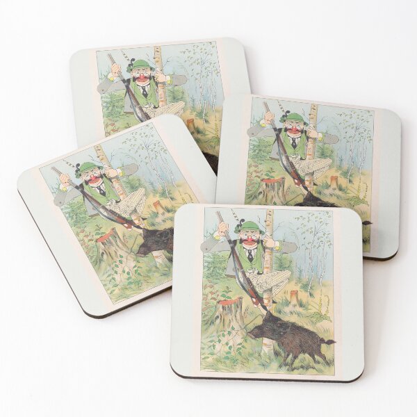 Item preview, Τhe hunter and the wild boar Vintage illustration designed and sold by Lacasadellora.
