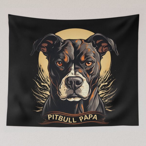 Item preview, Pitbull Papa T-Shirt, Dog Lover Gift, Funny Pet Apparel, Father's Day Present, Dog Dad Tee, Cute Pet Owner Shirt, Pitbull Art T-Shirt designed and sold by MTJ-Mushrooms.