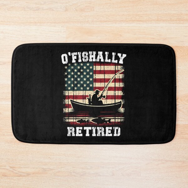 Item preview,  O'Fishally Retired Grandpa Funny Dad Fisherman Father's Day 4th of July USA Flag Gift for him designed and sold by JUSTBEELEGANT.