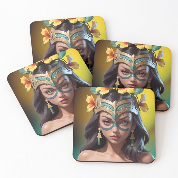 Item preview, Cute Girl Tropical Tiki Goddess designed and sold by TheArtOfPat.