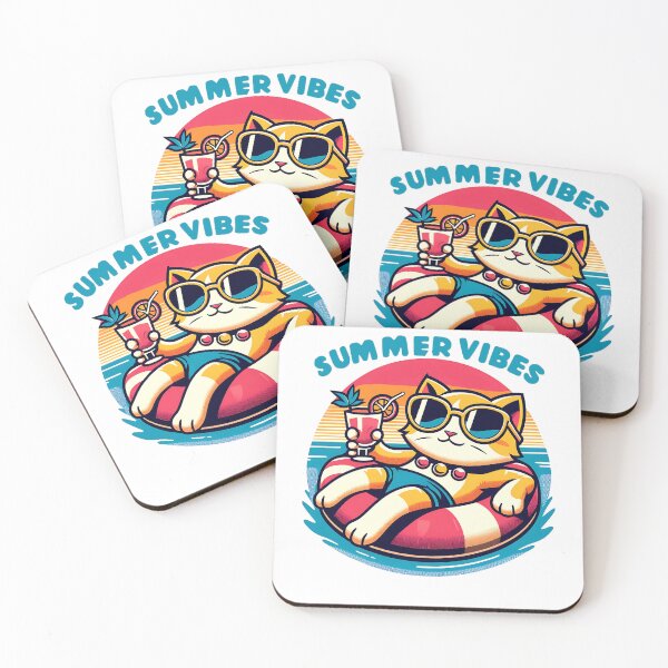 Item preview, Summer vibes - Funny Summer Cat designed and sold by Kidzz.