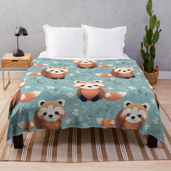 Item preview, Cartoon style seamless red panda in color water for pet product. designed and sold by Whiteblueshop.