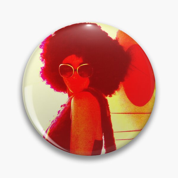 Item preview, Photography portrait of woman with afro disco funk wig Seventies designed and sold by Carré Comme Orange.