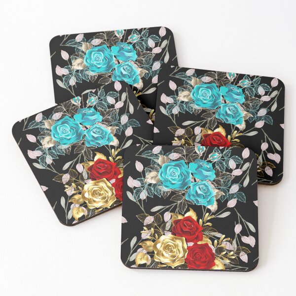 Item preview, Rainbow colourful rose flowers red blue designed and sold by ColorfulCreate.