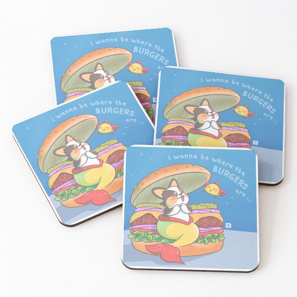 Item preview, Tricolour Corgi Burger Mermaid (Mermay 2024) designed and sold by XEENYEE.