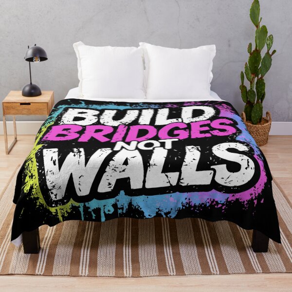 Item preview, Build Bridges Not Walls Inspiring Unity designed and sold by Quirky Shirts.