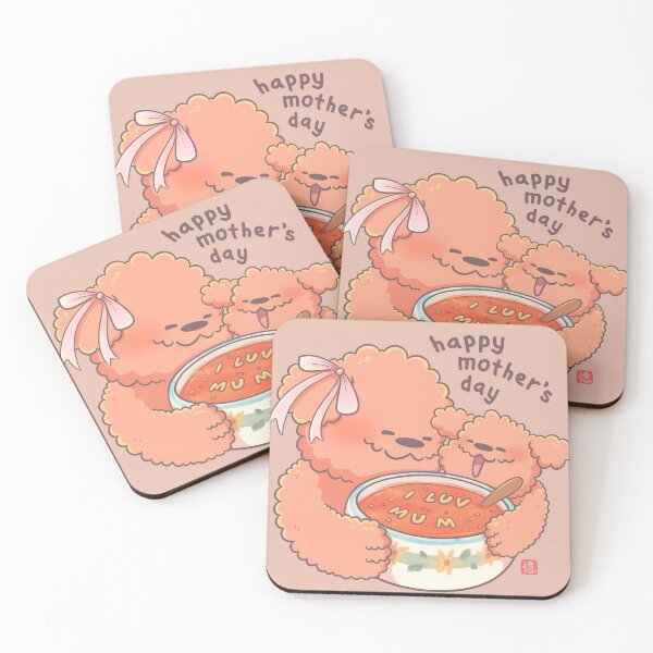 Item preview, Happy Mother's Day (Poodle with alphabet soup - I LOVE MUM) designed and sold by XEENYEE.