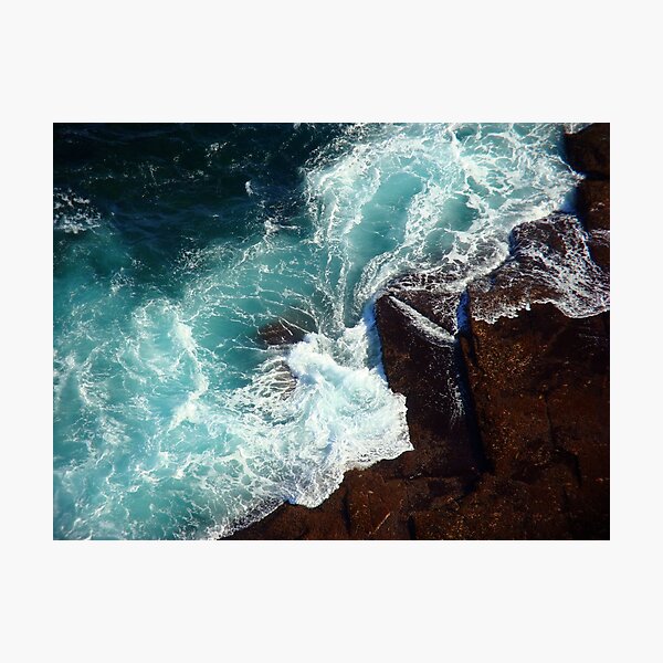 Salty water & rocks Photographic Print
