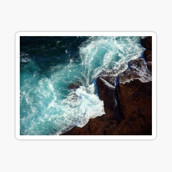 Salty water & rocks Sticker