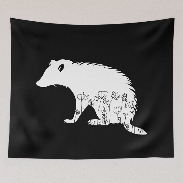 Item preview, Cute Possum Lover Animal Flowers Floral   designed and sold by RareBunny.