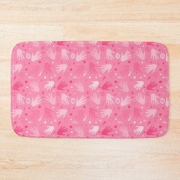 Item preview, Pink handprints seamless pattern illustrated digital art designed and sold by SpinklyCreations.