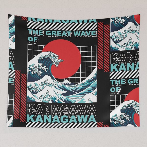 Artikelvorschau, Die Große Welle von Kanagawa Japanisches Design Neotraditionelle Kultur entworfen und verkauft von Margival.
