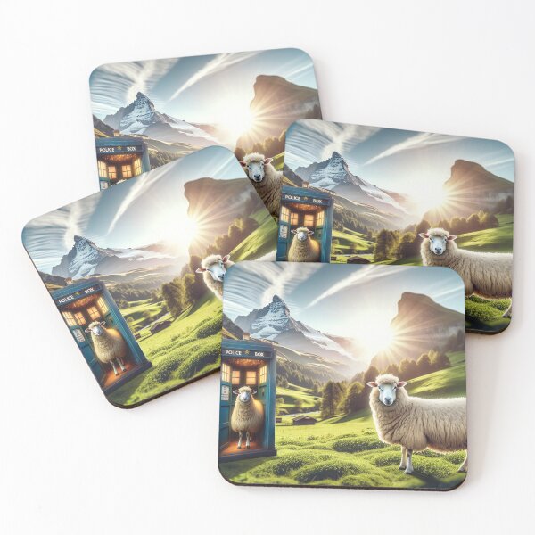 Item preview, Surprising Find: Sheep in Police Call Box designed and sold by Created by Camilla.