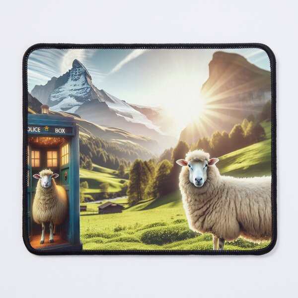 Item preview, Surprising Find: Sheep in Police Call Box designed and sold by Created by Camilla.