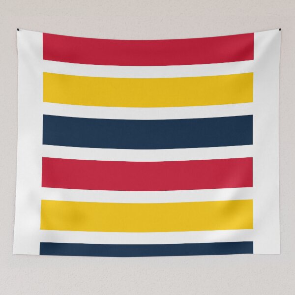 Item preview, Navy Gold Red Striped Pattern designed and sold by global-designz.