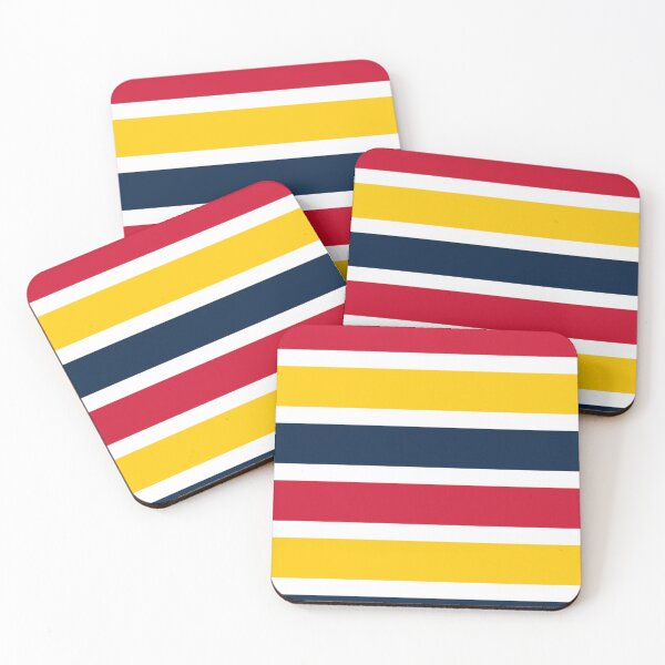 Item preview, Navy Gold Red Striped Pattern designed and sold by global-designz.