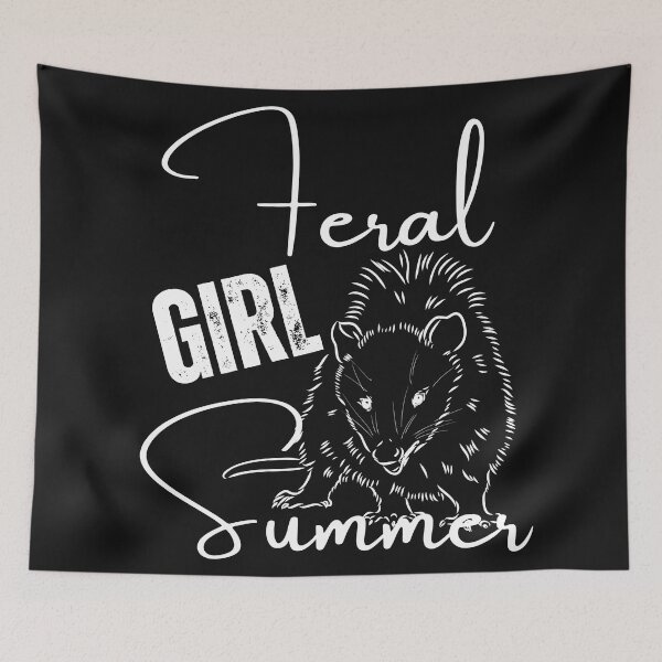 Item preview, Feral Girl Summer T-Shirt, Funny Possum Graphic Tee, Cute Animal Lover Shirt, Trendy Summer Fashion, Unique Gift Idea for Women designed and sold by MTJ-Mushrooms.