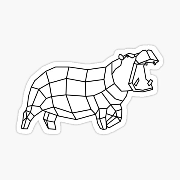 Aperçu de l'œuvre Hippopotame créée et vendue par theOrangeHippo.