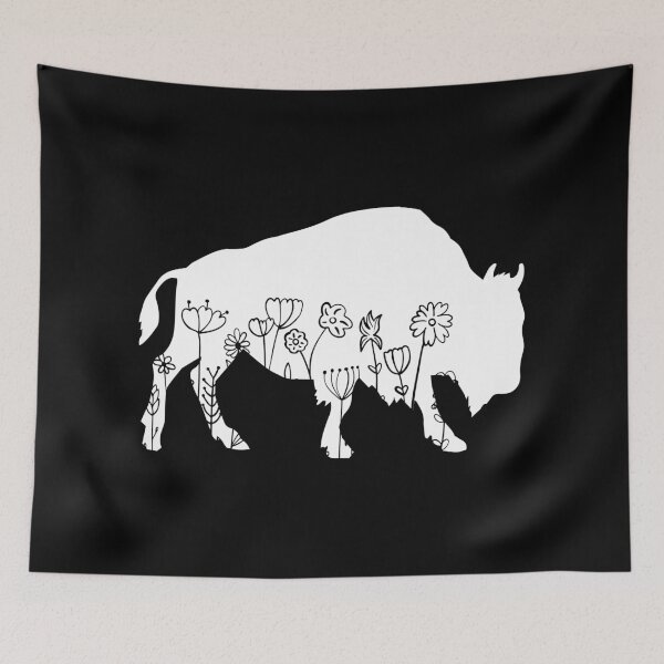 Item preview, Bison Lover Animal Flowers Floral   designed and sold by RareBunny.