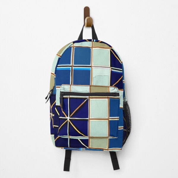 Item preview, Cerulean Crosshatch: A Mosaic of Sky and Gold designed and sold by Highlandkings.