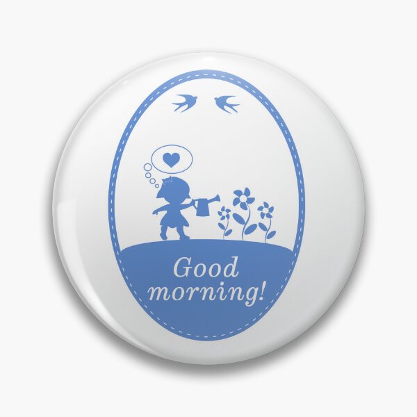 Item preview, Good morning blue girl silhouette designed and sold by ZnDigitalPrints.