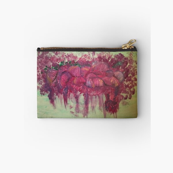 Item preview, Bouquet of Pink Flowers on Pastel Green Background  designed and sold by Alison Pearce.
