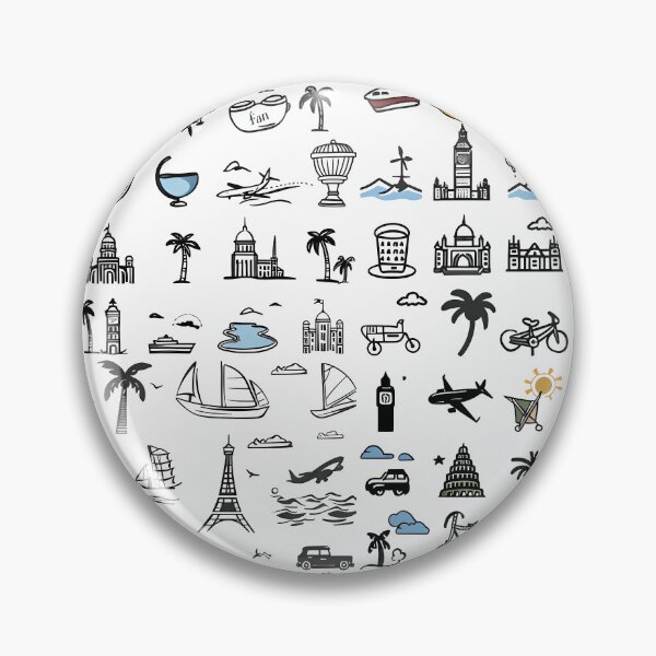 Item preview, Travel and Monuments Pattern designed and sold by SweetMagicDream.
