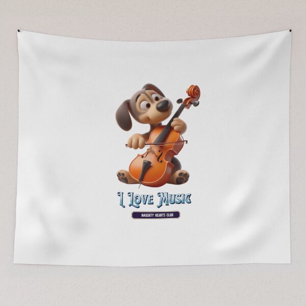 Item preview, Love music. Dog plays the cello designed and sold by I-love-music.