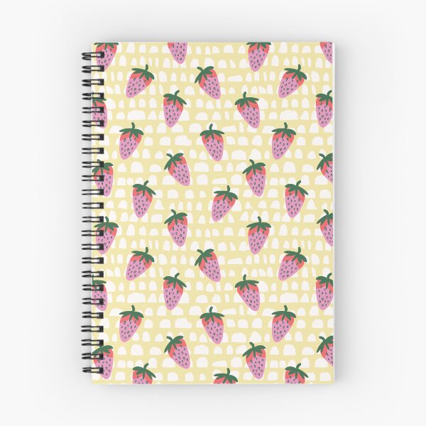 Item preview, Strawberry Yellow and Pink Geometric Fruit Cobalt Blue Half Circle Stripe Kitsch designed and sold by AsterSprig.