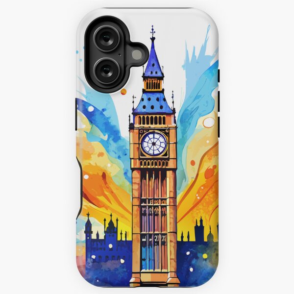 Item preview, Big Ben Watercolor Splash Design designed and sold by hobikeyfimartdijital.