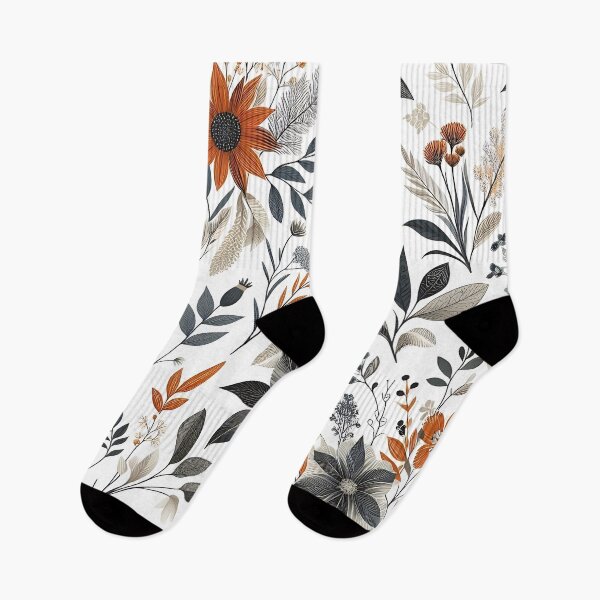 Item preview, Monochrome floral pattern designed and sold by Haji  Kamora.