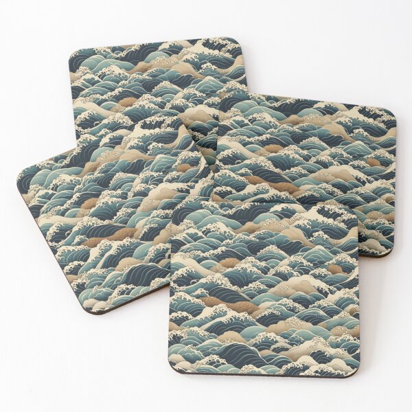 Item preview, "Ocean Waves" Japanese Art Pattern designed and sold by Generic RedHead Designs.