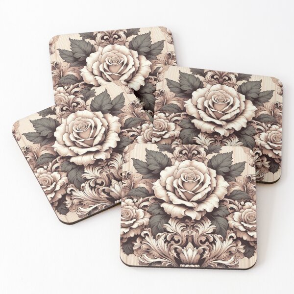 Item preview, Matte Rose Gold Damask & Roses designed and sold by DesignsByPrnces.