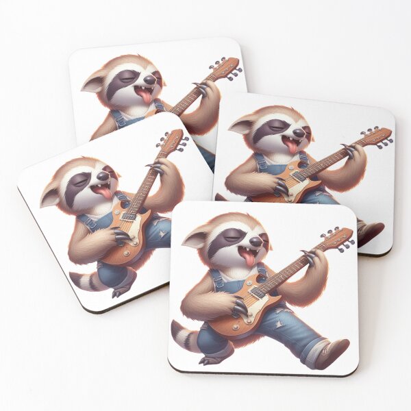 Item preview, Sloth with rock guitar designed and sold by GW89.