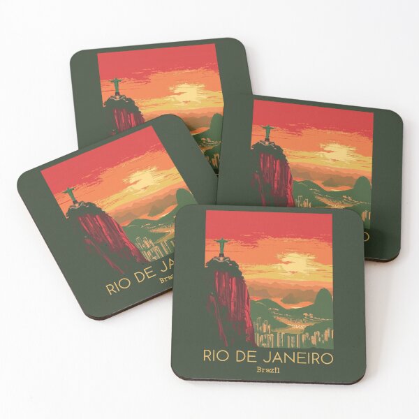 Item preview, A Vintage Travel Illustration of Rio de Janeiro - Brazil designed and sold by GoodOldVintage.