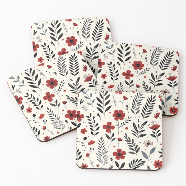 Item preview, A close up of a red flower pattern designed and sold by Haji  Kamora.
