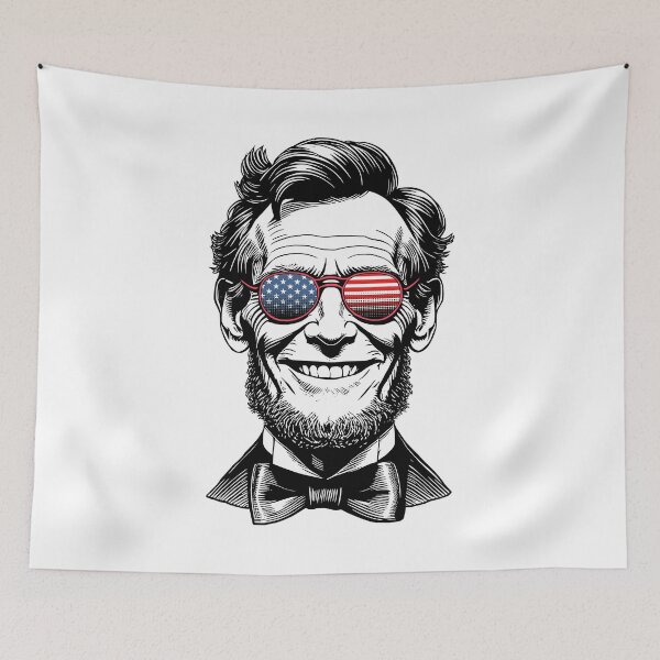 Item preview, Abraham Lincoln Presidential Portrait Happy 4th Of July USA designed and sold by GrandeDuc.