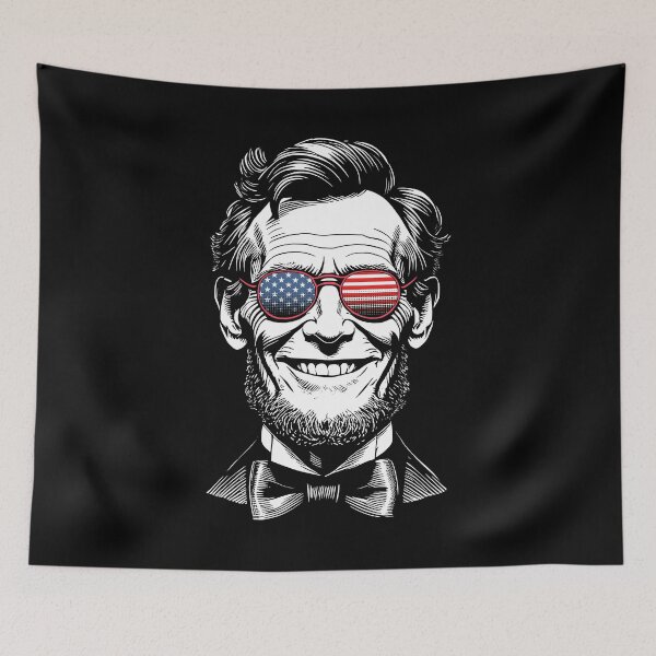Item preview, Abraham Lincoln Presidential Portrait Happy 4th Of July USA designed and sold by GrandeDuc.