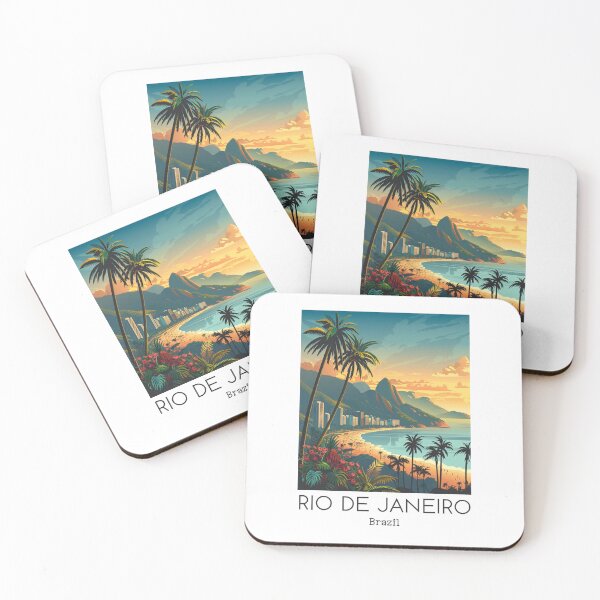 Item preview, A Vintage Travel Illustration of Rio de Janeiro - Brazil designed and sold by GoodOldVintage.