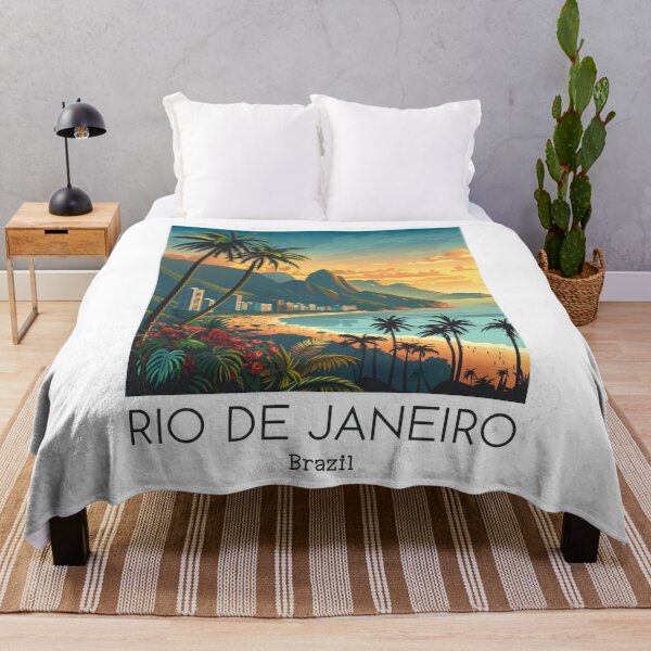 Item preview, A Vintage Travel Illustration of Rio de Janeiro - Brazil designed and sold by GoodOldVintage.