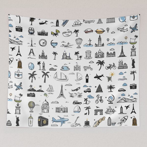 Item preview, Copia de Travel and Monuments Pattern designed and sold by SweetMagicDream.