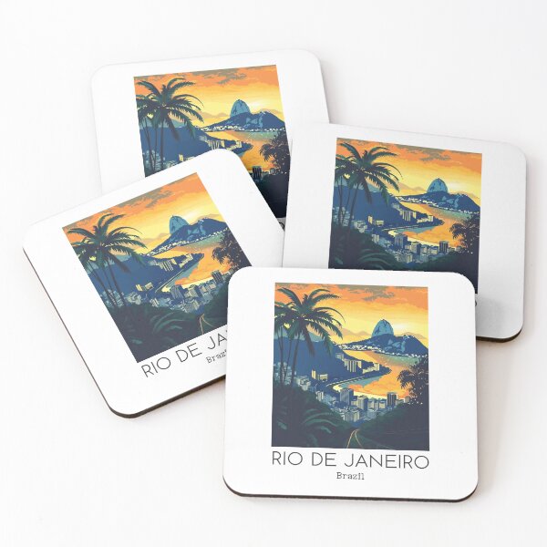 Item preview, A Vintage Travel Illustration of Rio de Janeiro - Brazil designed and sold by GoodOldVintage.