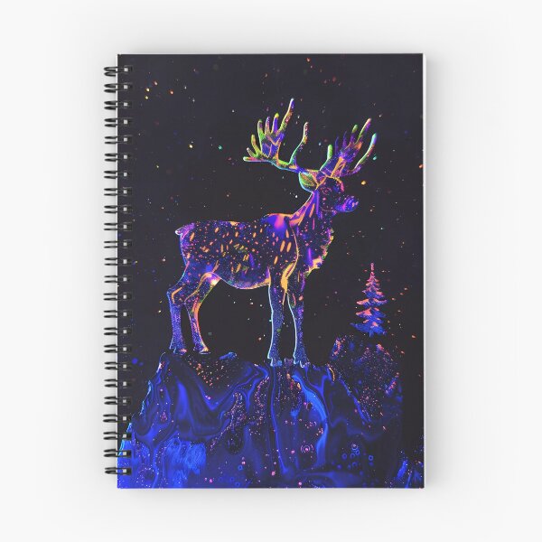 Item preview, “Celestial Radiance: Majestic Deer under the Neon Constellation” designed and sold by Art-Vortex-fr.