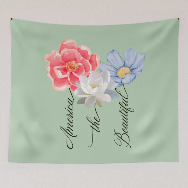 Item preview, America The Beautiful Patriotic Red, White, and Blue WildFlower Summercore Watercolors designed and sold by ASeasonalFlair.